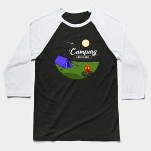 Camping is my therapie Gift Baseball T-Shirt